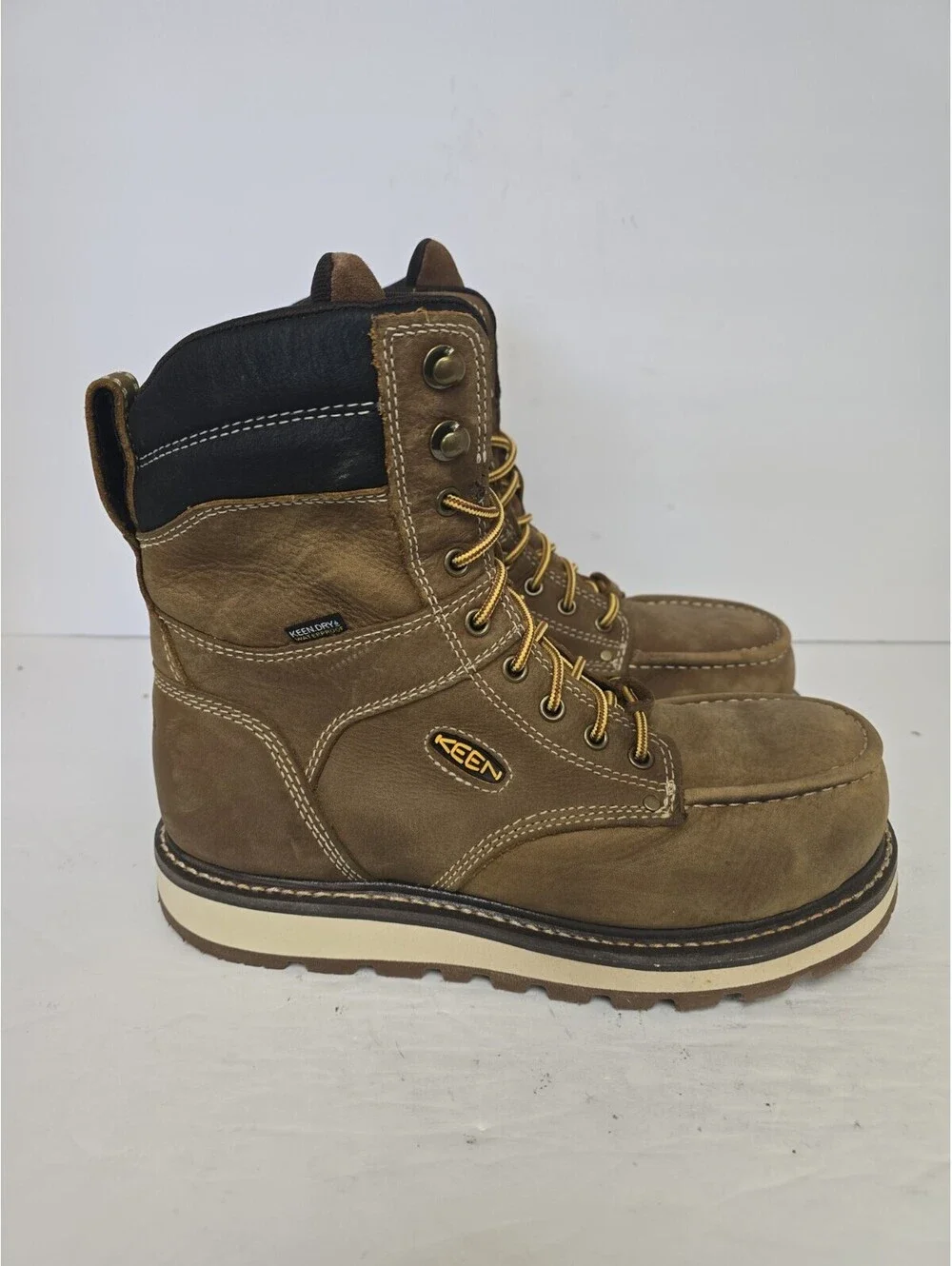 KEEN Men's 8 Inch Cincinnati Composite Toe Waterproof 1025690 Work Boot 8D